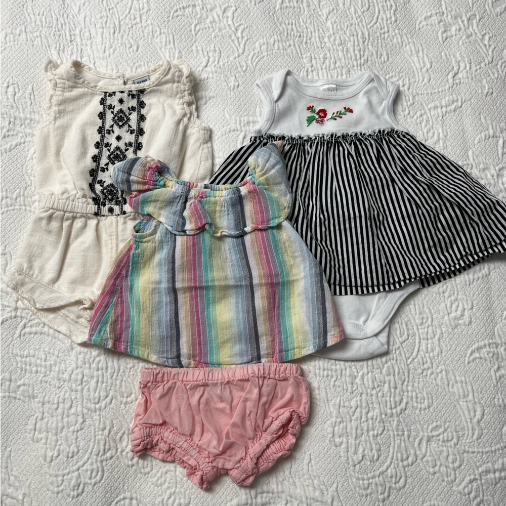Baby Girl Summer Outfit Bundle (size 3 mos)